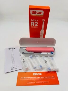 Bitvae Rotary Electric Toothbrush Quartz Pink OPEN BOX Pink Teeth Rechargeable